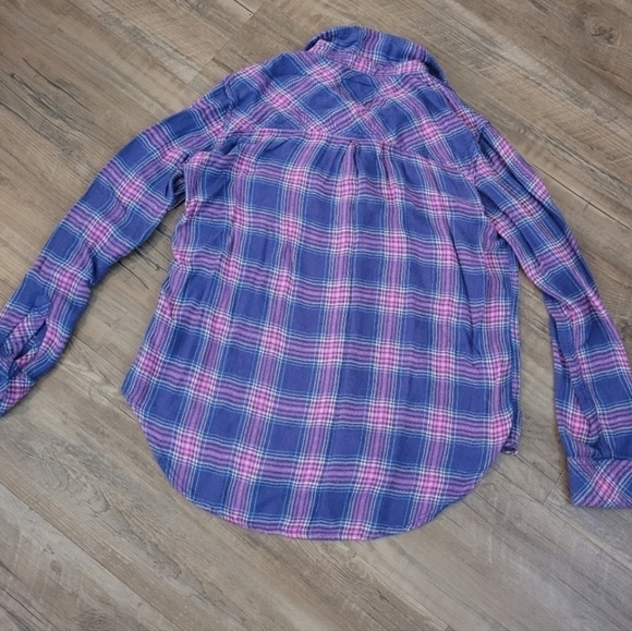 Rails Hunter Plaid Collared Button Down Wisteria Pink Women's Size XS - Picture 7 of 7